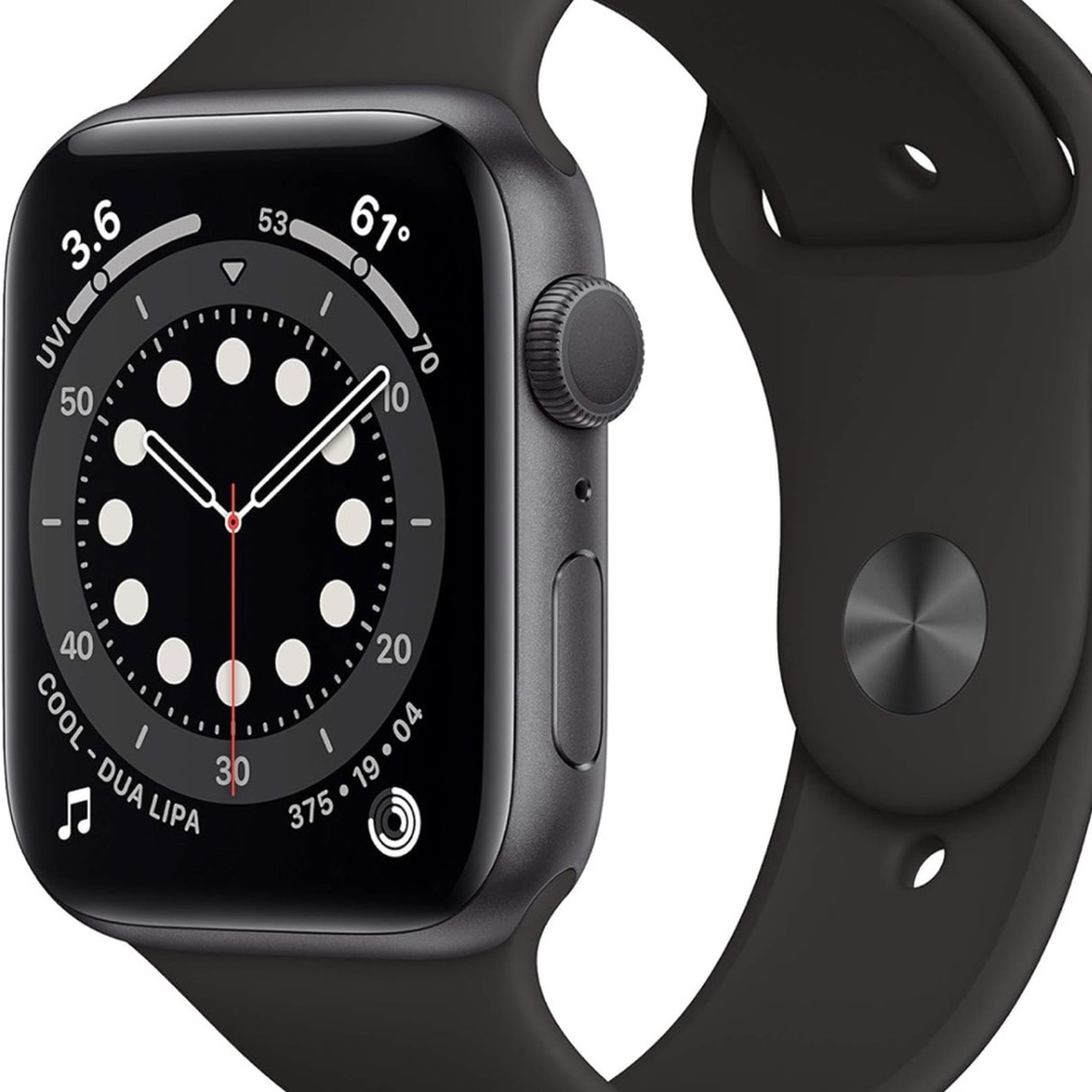 Apple Watch Series 6 GPS, 44mm Aluminum & Ceramic Case, Deep Navy Sports Band